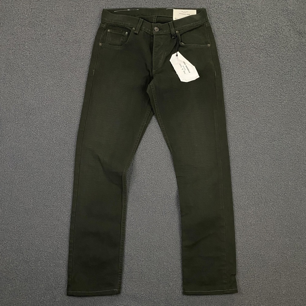 Rag & Bone Jeans Mens 29x30 Green Fit 2 Slim Leg Denim Pants Button Fly